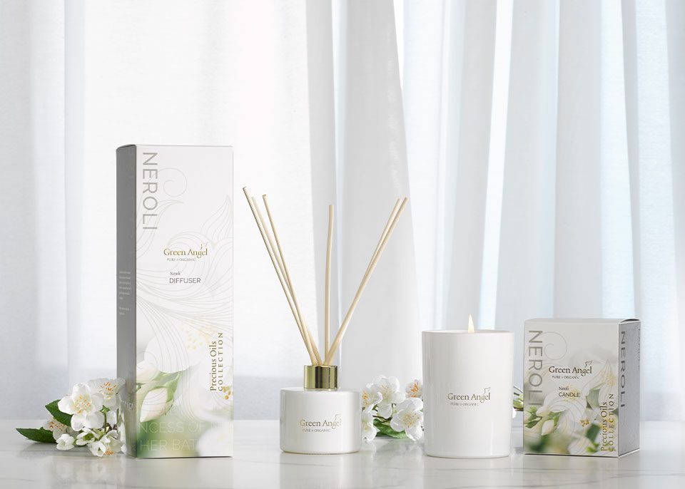 Neroli Candle and Diffuser Gilleece Communications PR Services Dublin Ireland Green Angel Neroli Candle and Diffuser Gilleece Communications PR Services Dublin Ireland